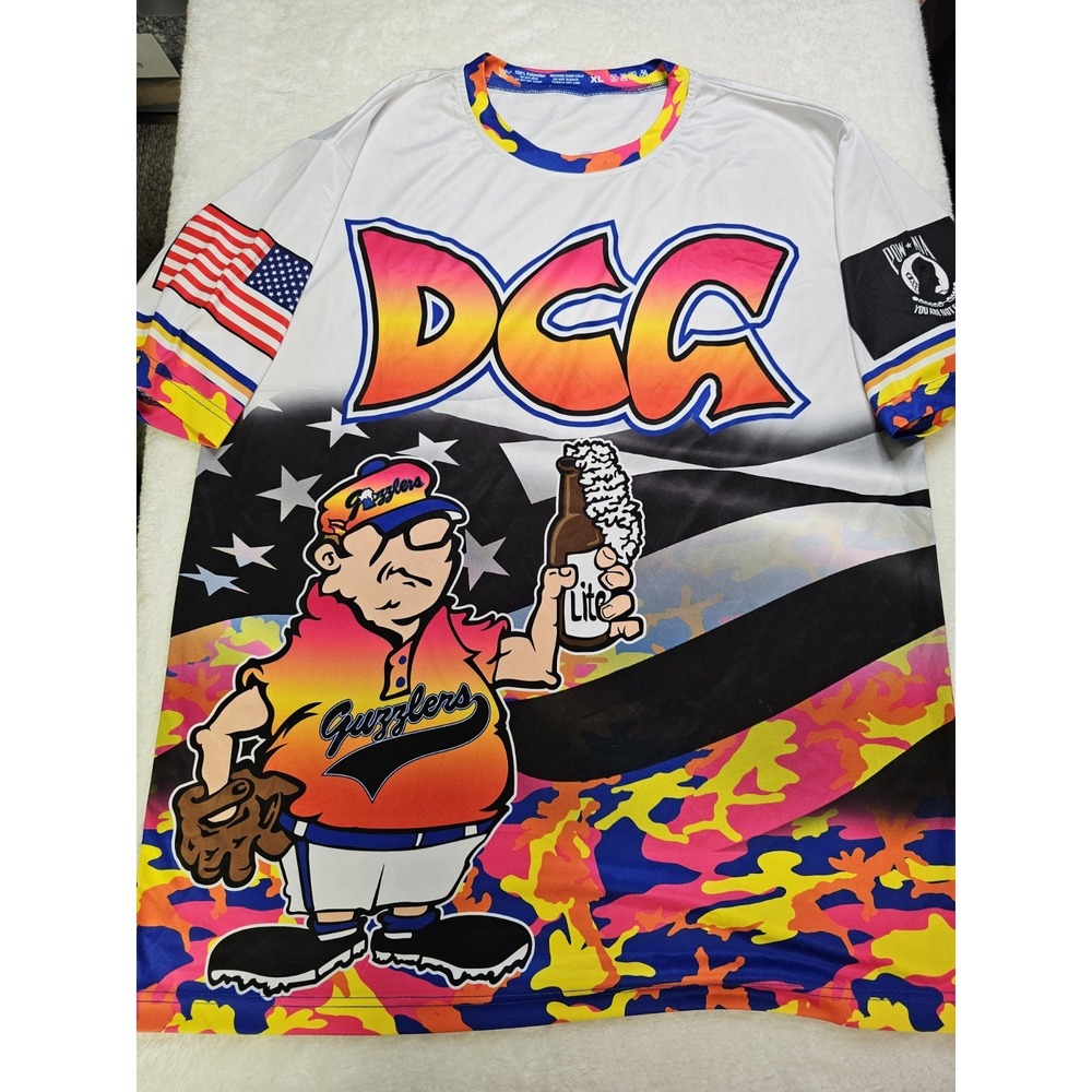 Guzzlers Team Jersey #22  Fast Pitch Team Streetwear Mens XL Beer Armed Services